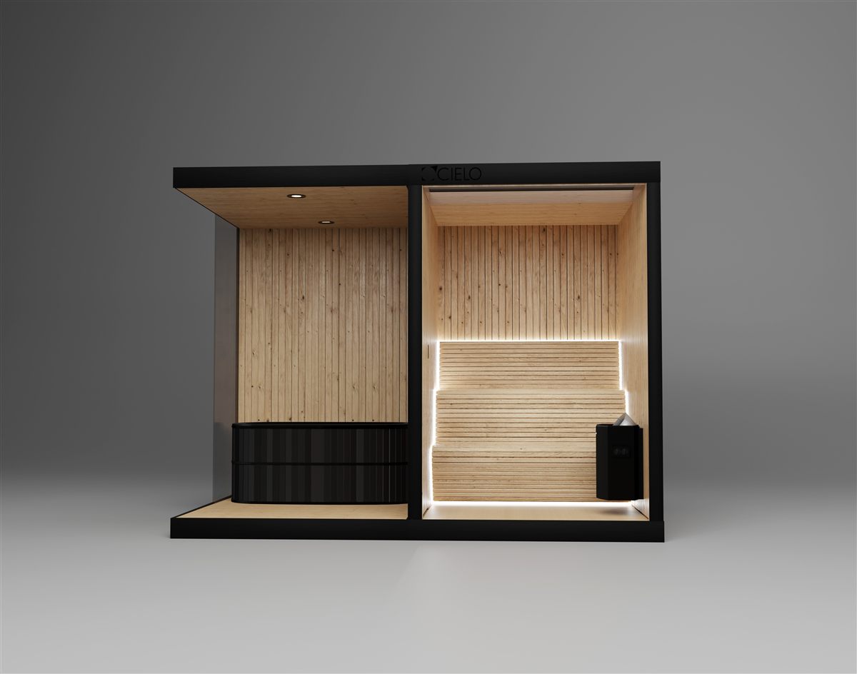 Cielo backyard sauna designed for an evening recovery ritual