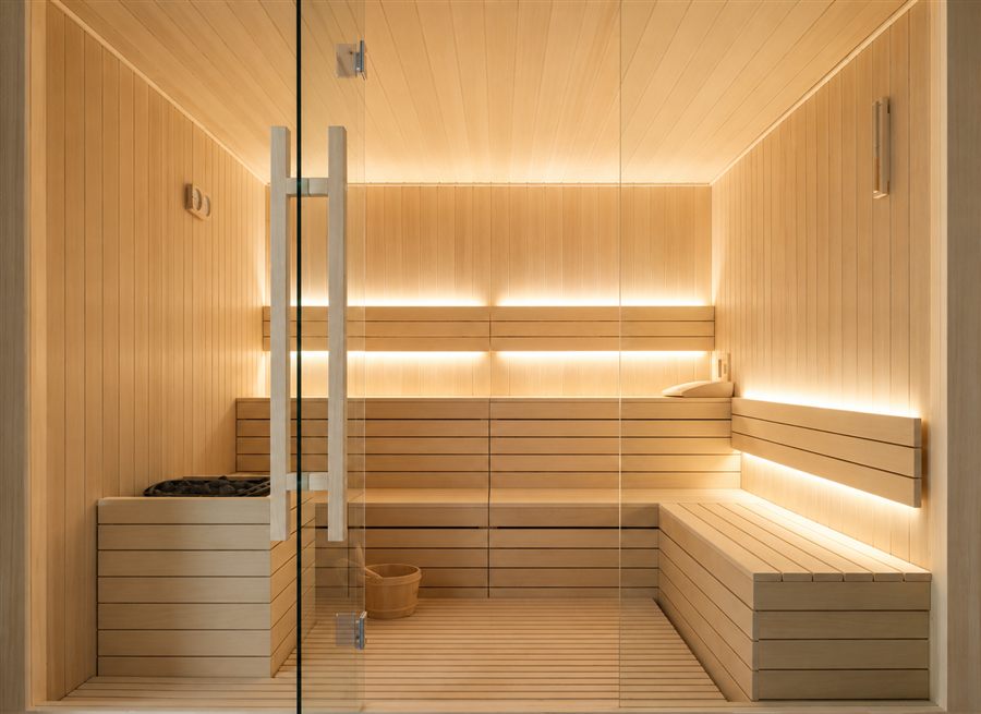 A basement transformed into a private spa